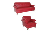 DR 2539 Red Sofa and Chair